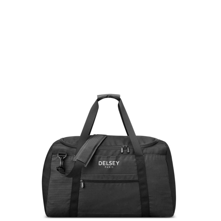 Luggage Delsey Luggage | Delsey Nomade 65Cm Foldable Duffle Bag Black