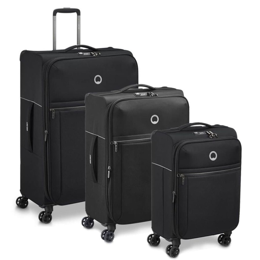 Luggage Delsey Luggage | Delsey Brochant 2.0 Softsided Luggage Sets - Black