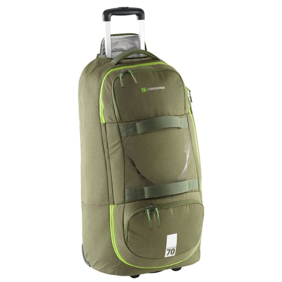 Luggage Caribee | Caribee Adventure 70L Hybrid Wheeled Travel Duffel/Backpack - Olive