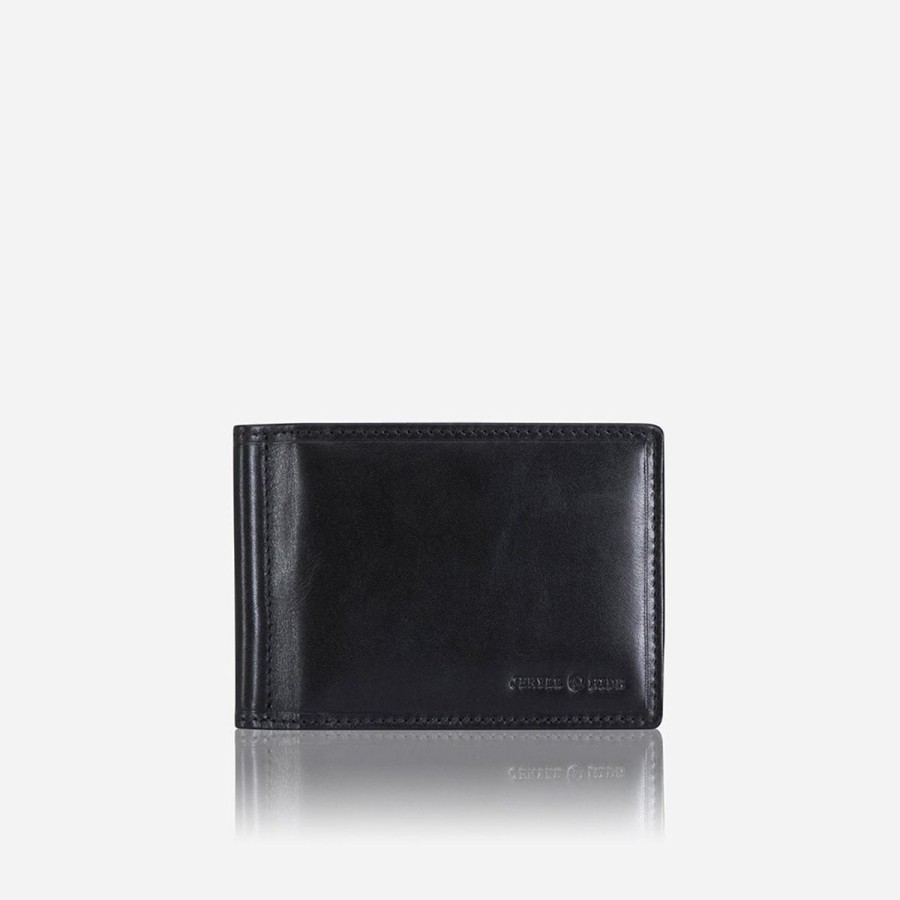 Wallets Jekyll & Hide | Jekyll & Hide Oxford Leather Money Clip Wallet, Black