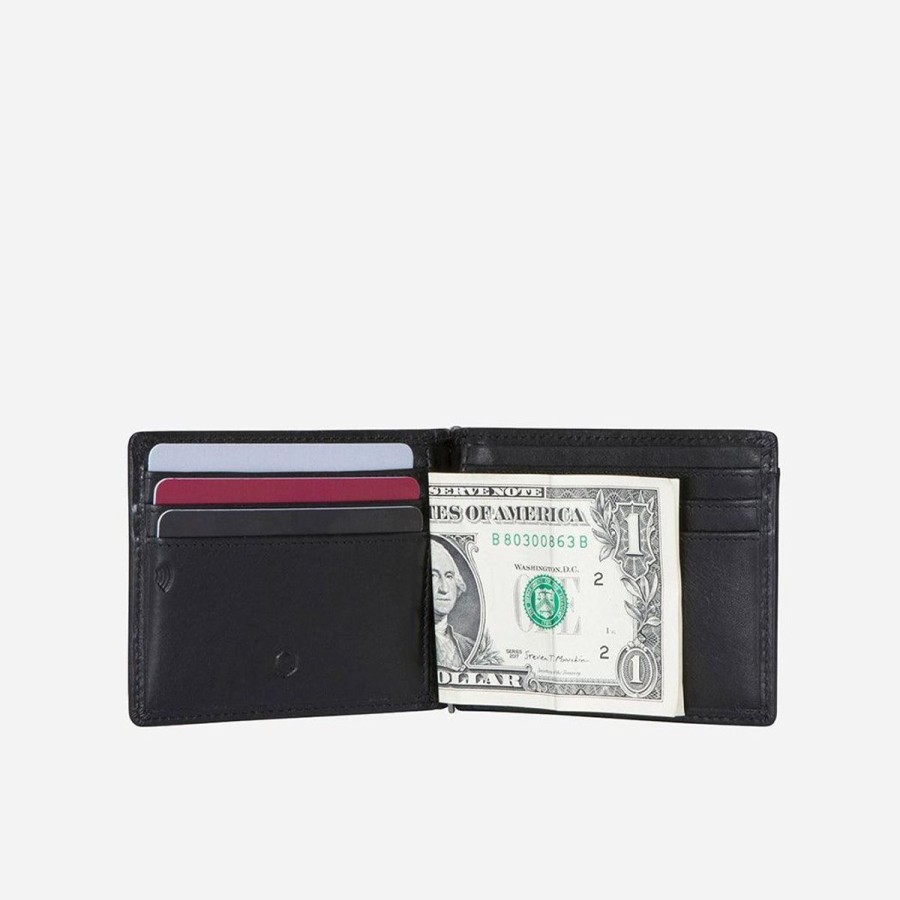 Wallets Jekyll & Hide | Jekyll & Hide Oxford Leather Money Clip Wallet, Black