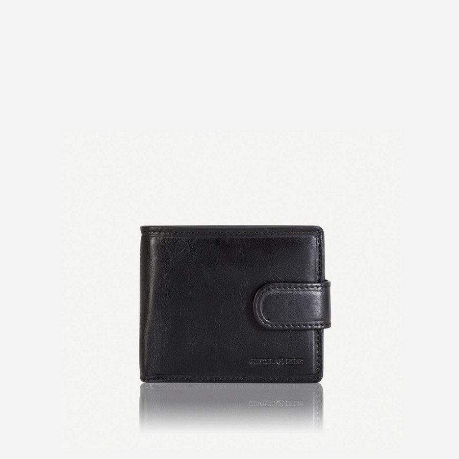 Wallets Jekyll & Hide | Jekyll & Hide Oxford Billfold Wallet With Coin And Id Window, Black