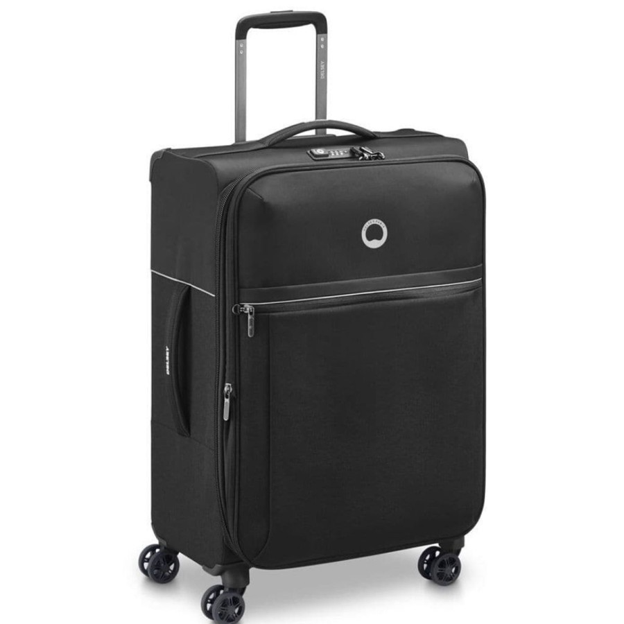 Luggage Delsey Luggage | Delsey Brochant 2.0 67Cm Medium Softsided Luggage - Black