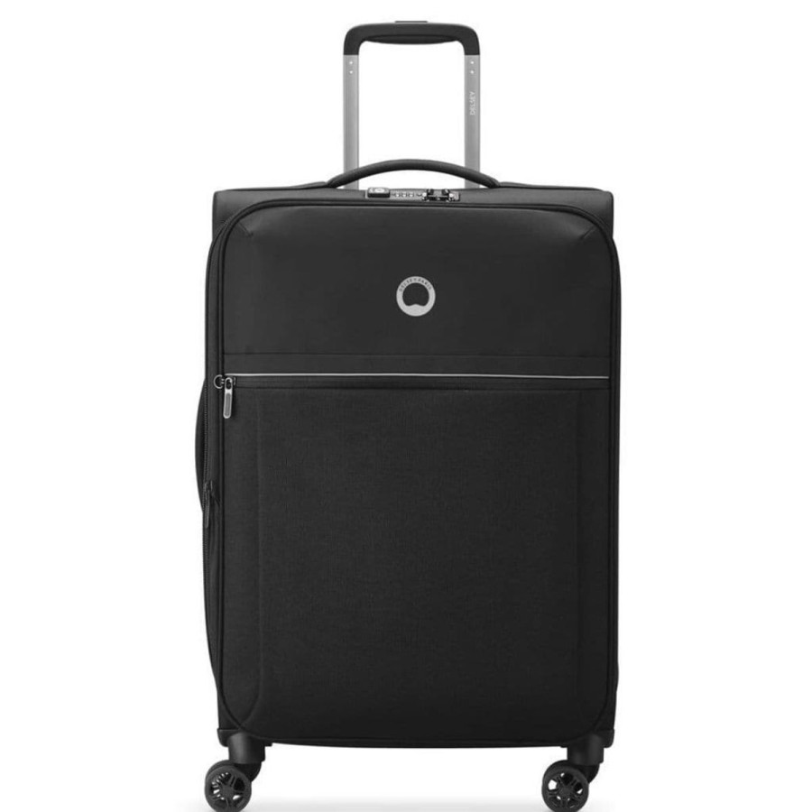 Luggage Delsey Luggage | Delsey Brochant 2.0 67Cm Medium Softsided Luggage - Black