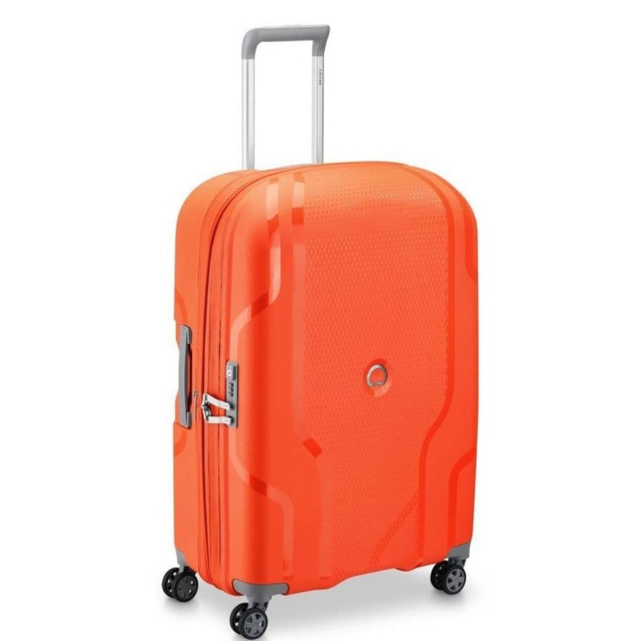 Luggage Delsey Luggage | Delsey Clavel 70Cm Medium Hardsided Spinner Luggage - Tangerine