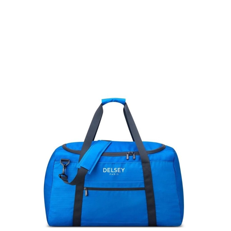 Luggage Delsey Luggage | Delsey Nomade 65Cm Foldable Duffle Bag Blue