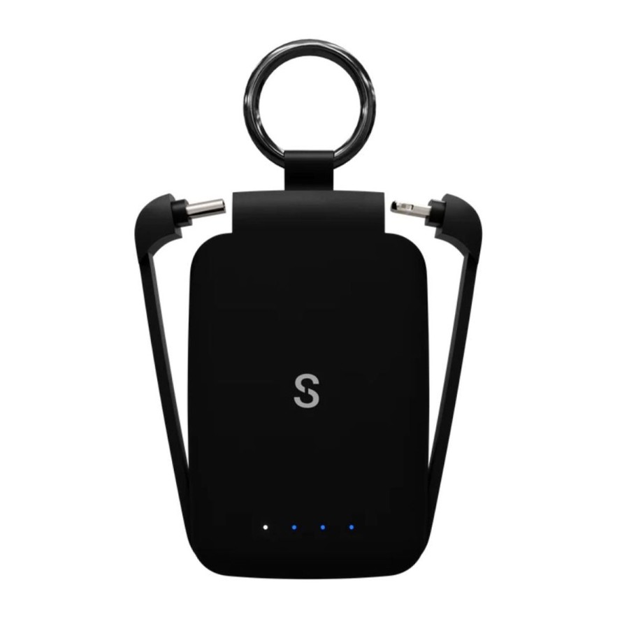 Accessories Snap Wireless | Snapwireless Powerpack Nano Portable Keyring Charger - Black