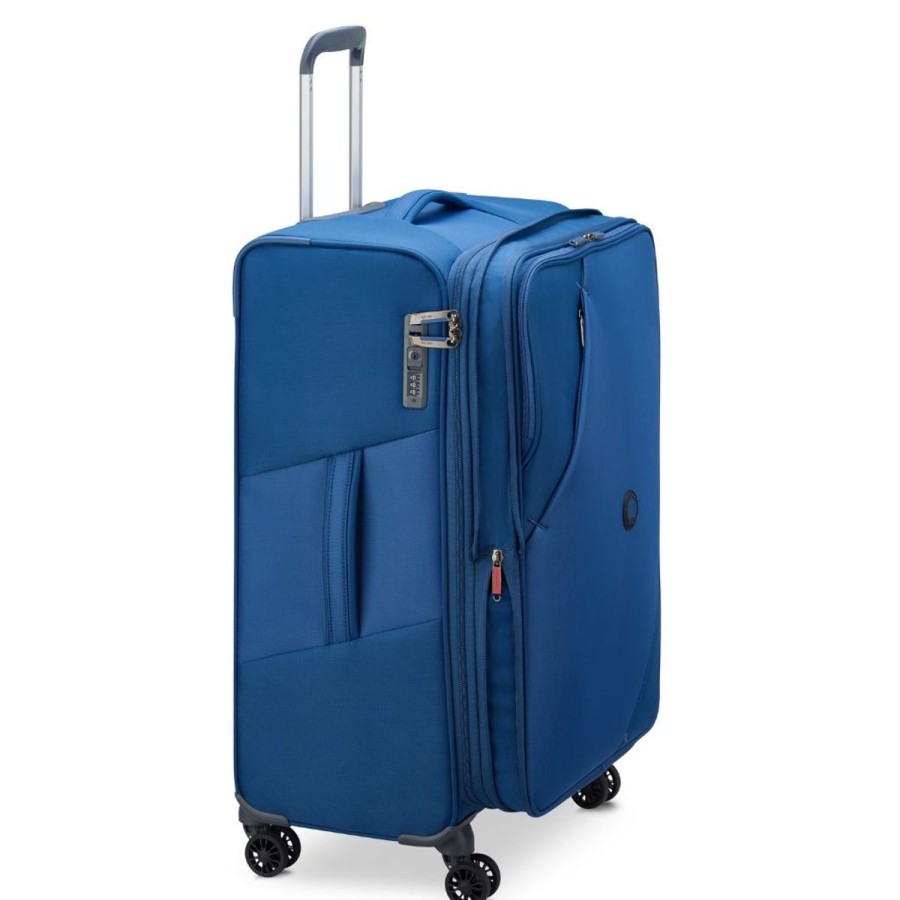 Luggage Delsey Luggage | Delsey Maringa 78Cm Large Exp Softsided Luggage - Blue