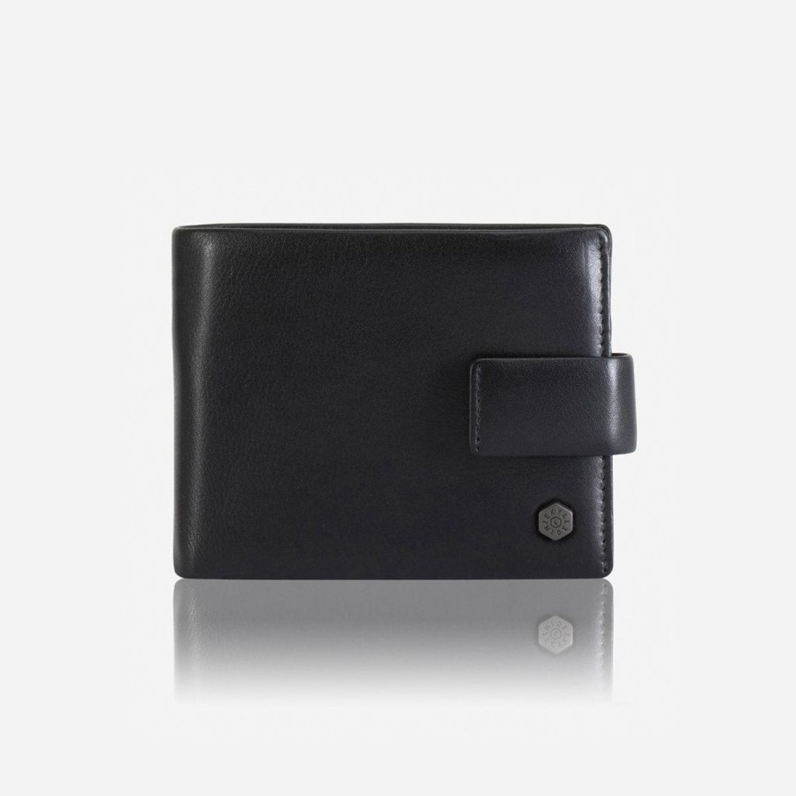 Wallets Jekyll & Hide | Jekyll & Hide Monaco Billfold Wallet With Coin And Id Window, Black