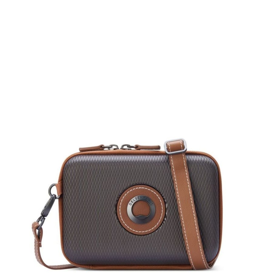 Backpacks & Bags Delsey Luggage | Delsey Chatelet Air 2.0 Clutch Shoulder Bag Chocolate