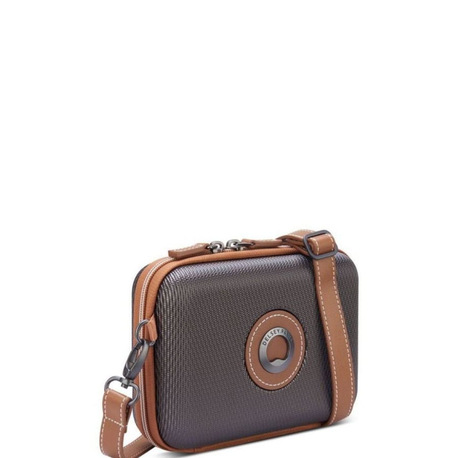 Backpacks & Bags Delsey Luggage | Delsey Chatelet Air 2.0 Clutch Shoulder Bag Chocolate