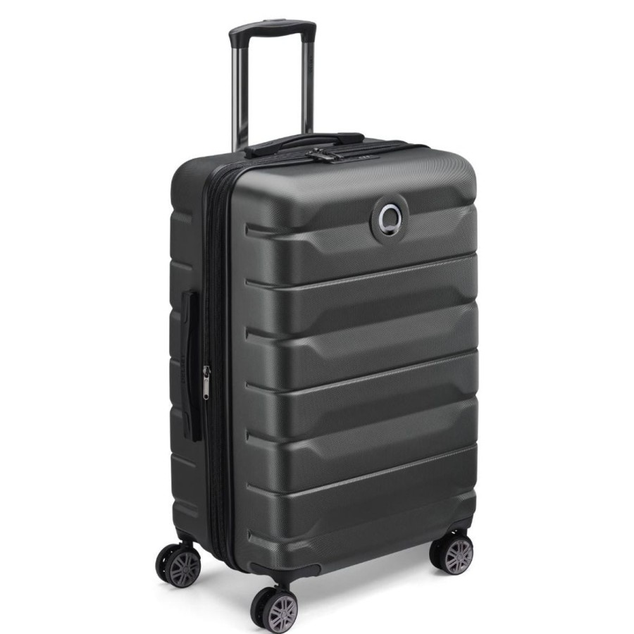 Luggage Delsey Luggage | Delsey Air Armour 68Cm Expandable Medium Luggage - Black