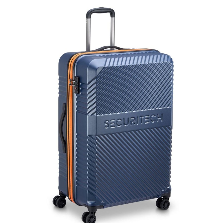 Luggage Securitech Luggage | Securitech Patrol 75.5Cm Large Exp Hardsided Luggage - Blue