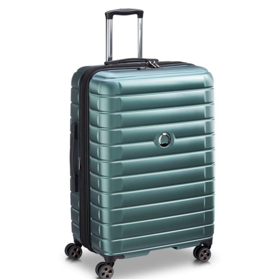 Luggage Delsey Luggage | Delsey Shadow 75Cm Expandable Large Luggage - Green