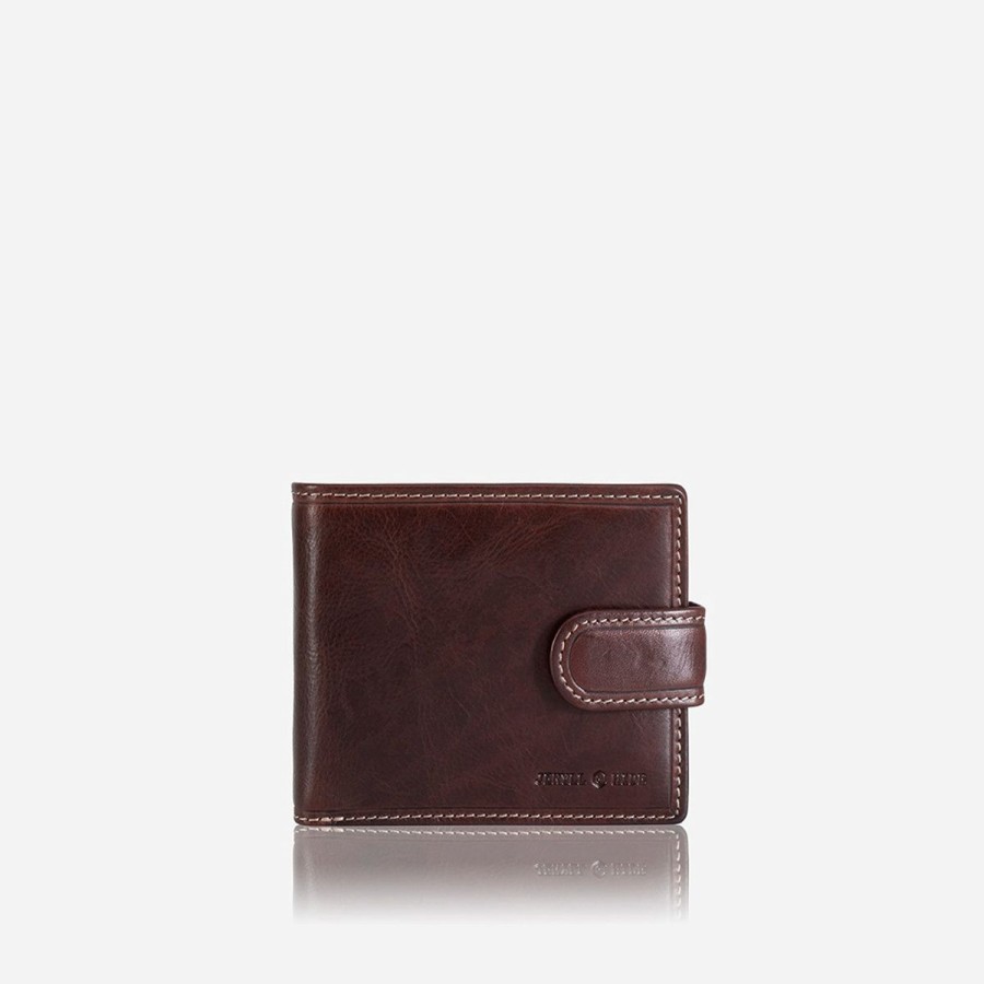 Wallets Jekyll & Hide | Jekyll & Hide Oxford Billfold Wallet With Coin And Tab Closure, Coffee