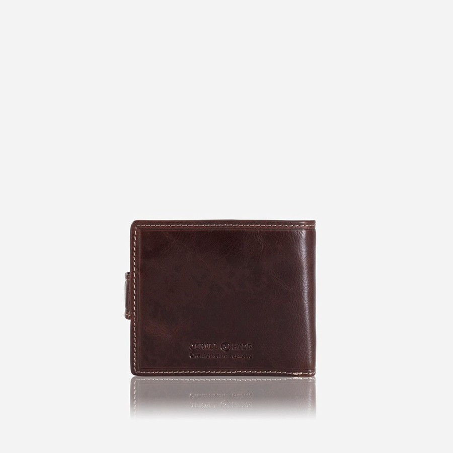 Wallets Jekyll & Hide | Jekyll & Hide Oxford Billfold Wallet With Coin And Tab Closure, Coffee