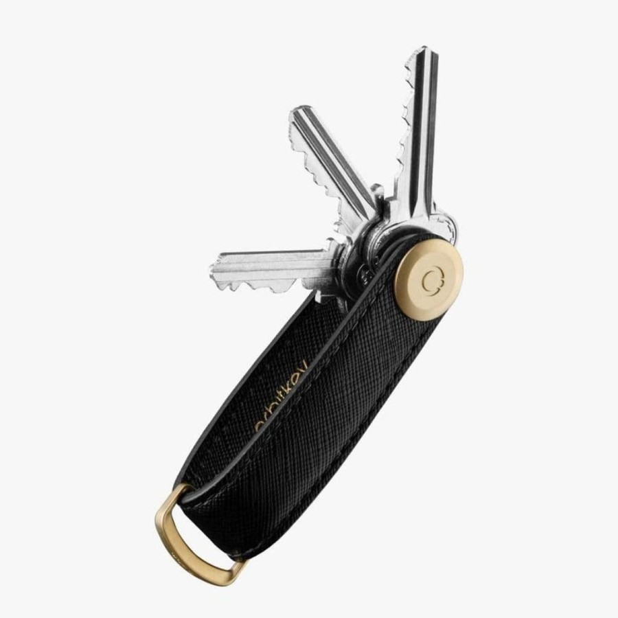 Accessories OrbitNew | Orbitkey Saffiano Leather 2.0 Key Organiser Liquorice Black