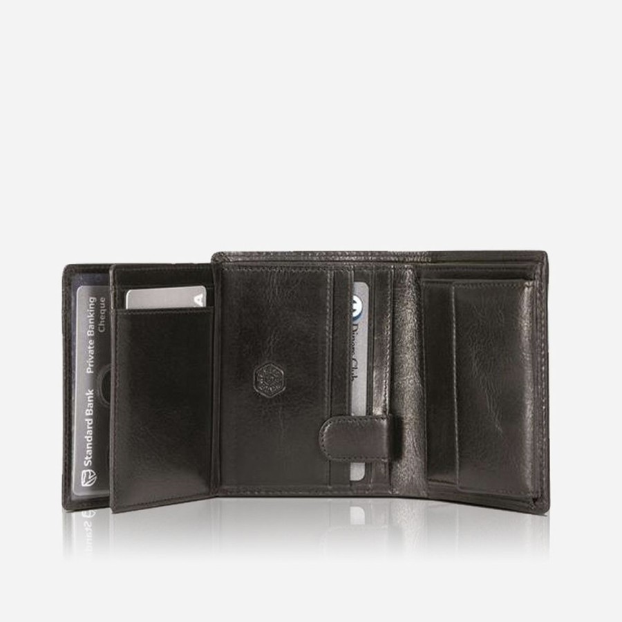 Wallets Jekyll & Hide | Jekyll & Hide Oxford Large Billfold Wallet With Id Window, Black