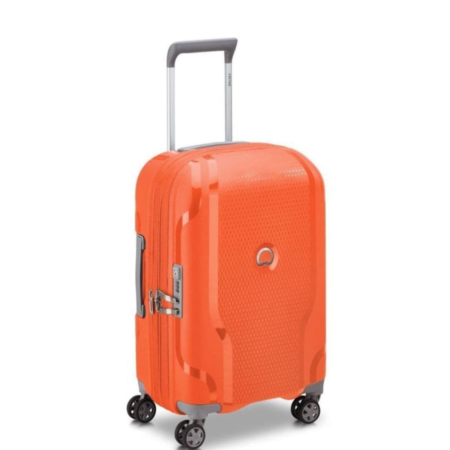 Luggage Delsey Luggage | Delsey Clavel 55Cm Carry On Luggage - Tangerine