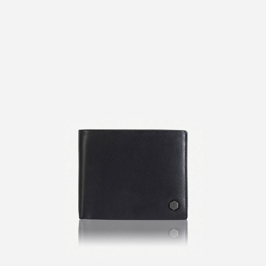 Wallets Jekyll & Hide | Jekyll & Hide Monaco Large Bifold Wallet With Coin, Black