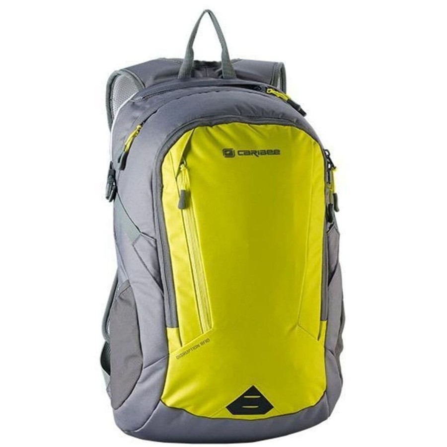 Backpacks & Bags Caribee | Caribee Disruption 28L Rfid Backpack - Sulphur Spring/Grey