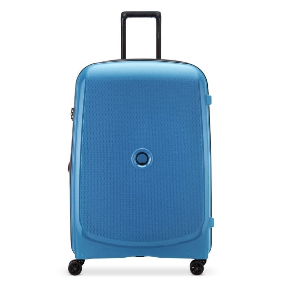 Luggage Delsey Luggage | Delsey Belmont Plus 76Cm Large Luggage Zinc Blue