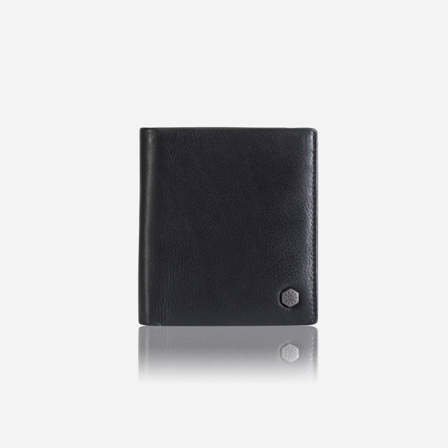 Wallets Jekyll & Hide | Jekyll & Hide Monaco Slim Billfold Card Holder With Coin, Black