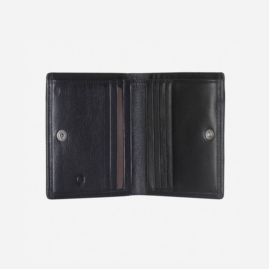 Wallets Jekyll & Hide | Jekyll & Hide Monaco Slim Billfold Card Holder With Coin, Black