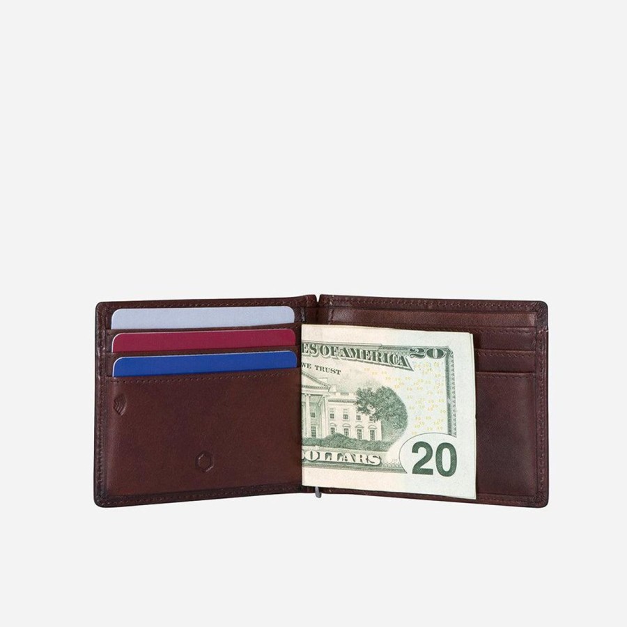 Wallets Jekyll & Hide | Jekyll & Hide Oxford Leather Money Clip Wallet, Coffee