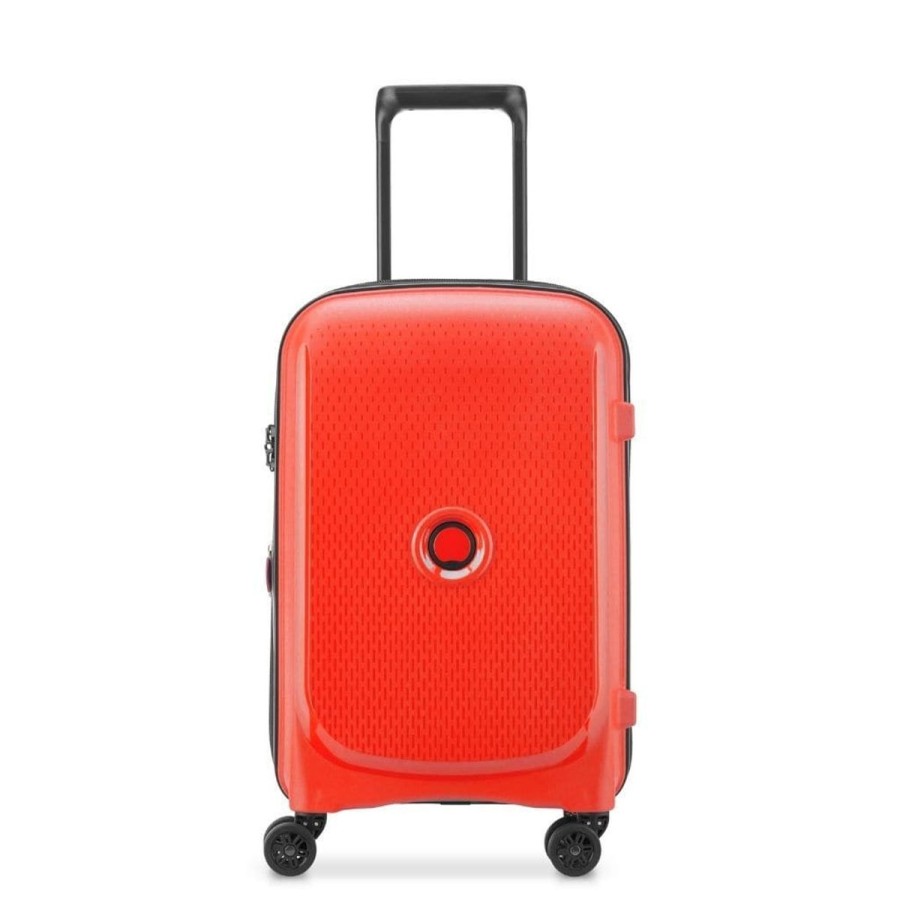 Luggage Delsey Luggage | Delsey Belmont Plus 55Cm Carry On Luggage Faded Red