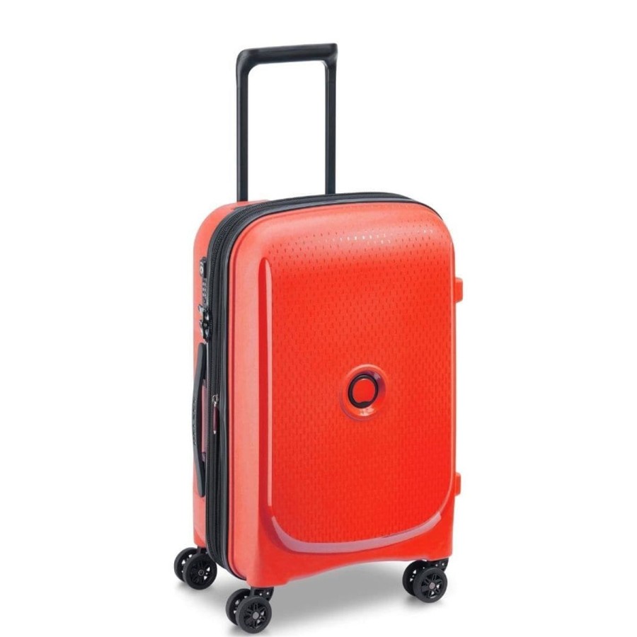 Luggage Delsey Luggage | Delsey Belmont Plus 55Cm Carry On Luggage Faded Red