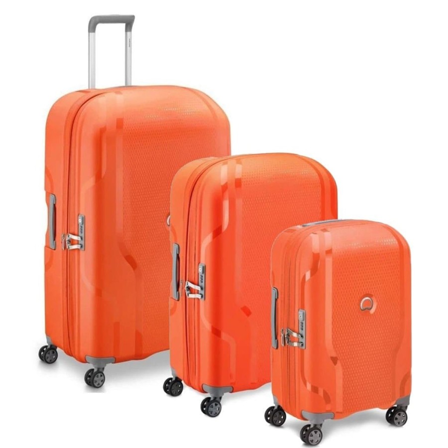 Luggage Delsey Luggage | Delsey Clavel Luggage Set - Tangerine