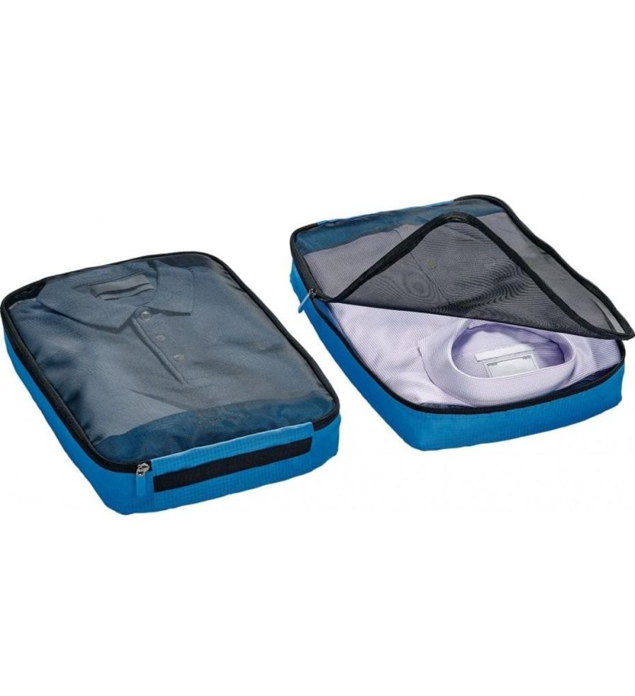 Accessories Go Travel | Go Travel Twin Packing Cubes Blue (285)