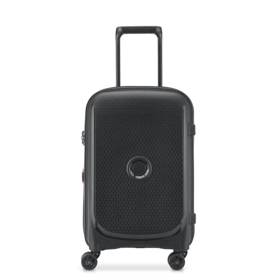 Luggage Delsey Luggage | Delsey Belmont Plus 55Cm Carry On Luggage Black