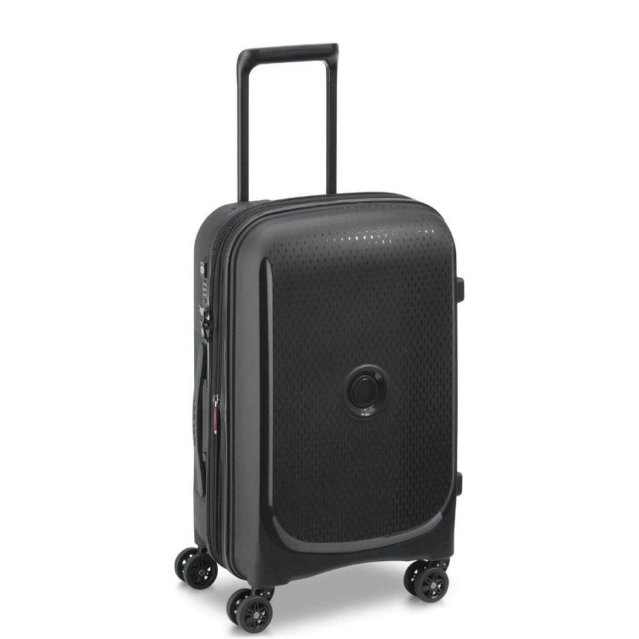 Luggage Delsey Luggage | Delsey Belmont Plus 55Cm Carry On Luggage Black