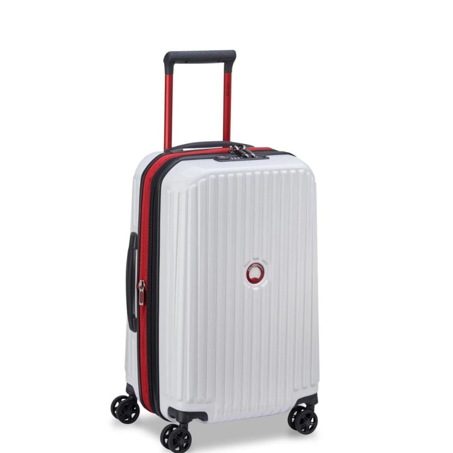 Luggage Delsey Luggage | Delsey Alfa Romeo Formula 1 Carry On Luggage White