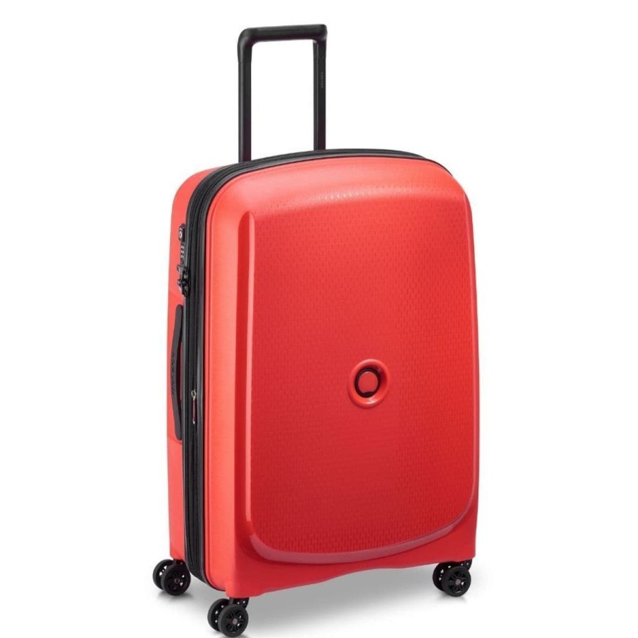 Luggage Delsey Luggage | Delsey Belmont Plus 71Cm Medium Luggage Faded Red