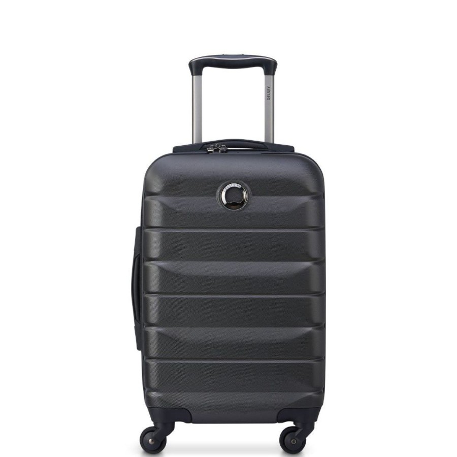 Luggage Delsey Luggage | Delsey Air Armour 55Cm Carry On Luggage - Black