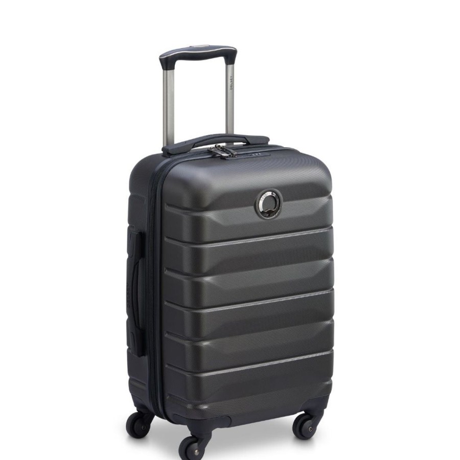 Luggage Delsey Luggage | Delsey Air Armour 55Cm Carry On Luggage - Black